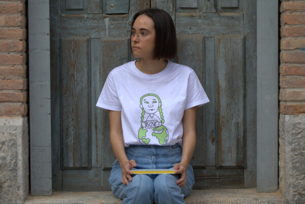 Camiseta GRETA 150 gr unisex algodón blanco