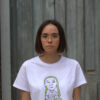 Camiseta GRETA 150 gr unisex algodón blanco - Imagen 7