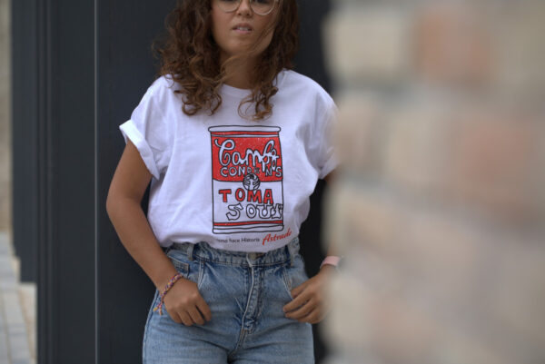 Camiseta WARHOL 150 gr unisex algodón blanco