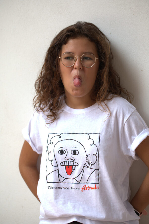 Camiseta EINSTEIN 150 gr unisex algodón blanco
