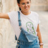 Camiseta GRETA 150 gr unisex algodón blanco - Imagen 2